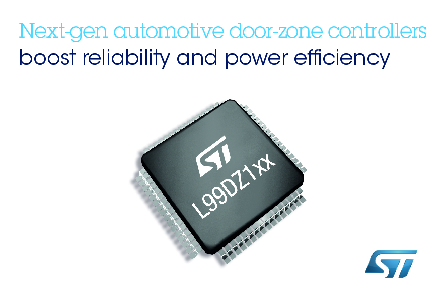  Next-Generation Automotive Door-Zone Controllers from STMicroelectronics Bring Power Management and Failsafe Circuitry On-Chip